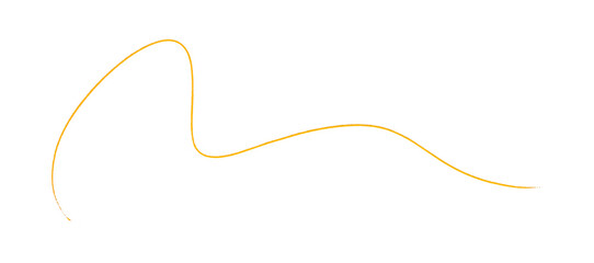 Yellow Pencil Underline - Hand drawn horizontal chalk, marker or pencil lines. Design element for emphasis, text lines and decoration. Set on a transparent background.