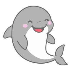 cute dolphin simple vector design