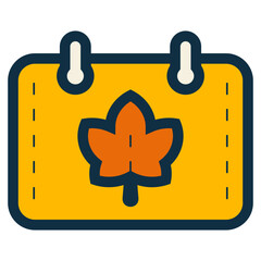 fall season calendar icon