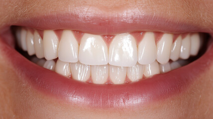 Fototapeta premium Close-up smile showing healthy teeth