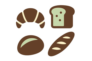 Variety of bread illustrations