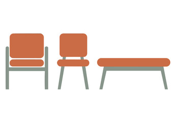 Modern minimalist furniture illustration