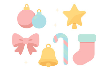 Colorful holiday decorations collection