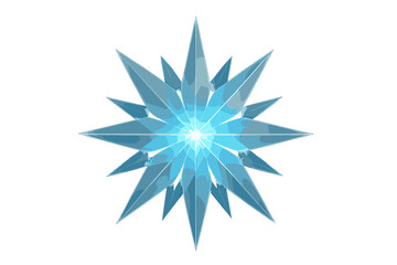 Stylized blue ice star with glowing center