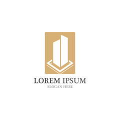 real estate building home logo and symbol vector