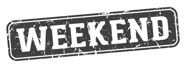Fototapeta premium weekend rectangular sign. weekend stamp