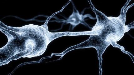 Illustration of interconnected neurons with neural network elements