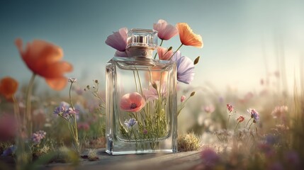 Elegant Perfume Bottle Filled With