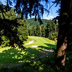 Golf course with view