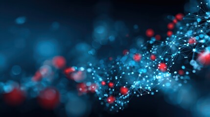 Abstract AI Network Model Visualization with Data Points