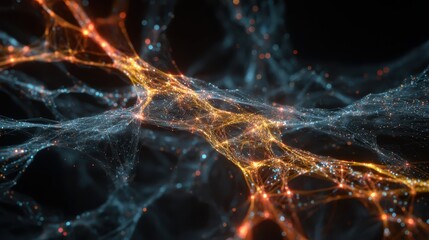 Abstract AI network showing data analysis and connection patterns