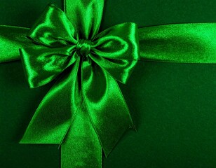 Green ribbon and bow