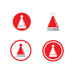Santa hat vector template symbol