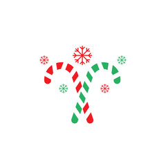 Christmas Candy Decoration Vector template