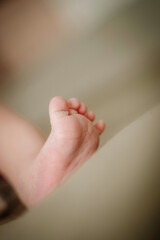 newborn baby photography close-up foot head and ear