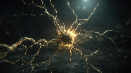 An Abstract Neural Network Visualization in a Dark Environment