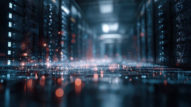 An AI Data Center Analyzing Datasets to Identify Patient Outcomes - Powered by Adobe