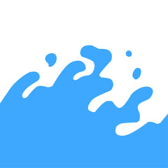 Rushing water vector, blue water flow, water flat vector illustration, abstract wave design, dynamic movement, fluid style, modern background element.