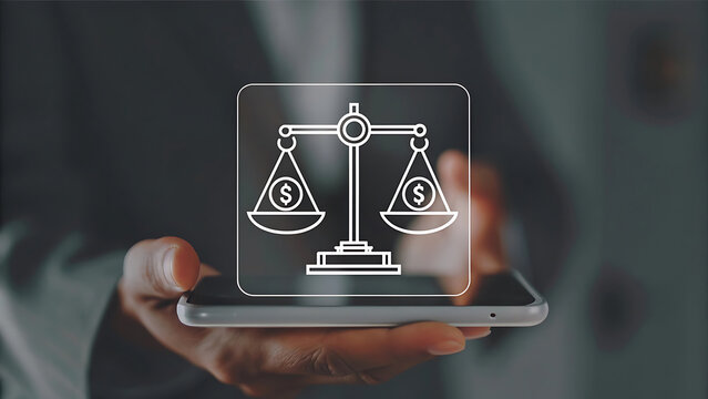 Smartphone projecting holographic digital wallet banking innovation - Powered by Adobe