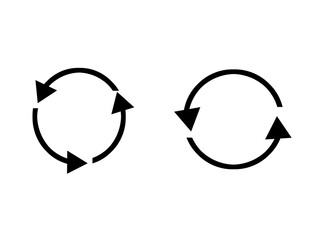 Two Round Recycle Symbol Arrows