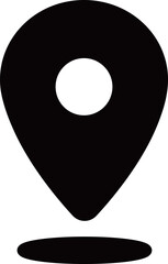 黒い位置情報アイコン　現在地マーク　ベクターイラスト素材