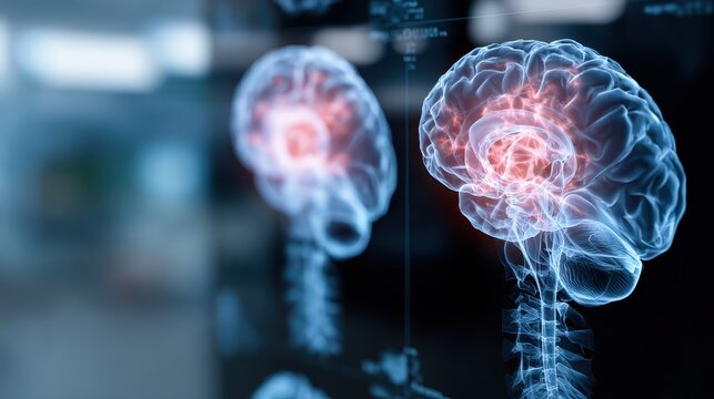 Brain scan image showcasing medical artificial intelligence diagnosis