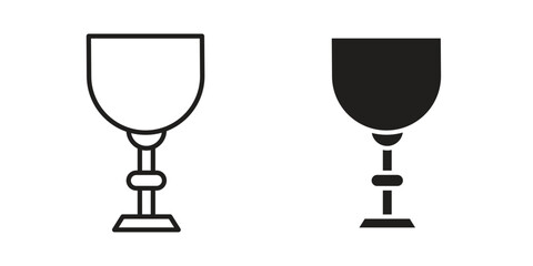 Goblet icon art in black and white