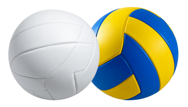 Classic white volleyball isolated on transparent background - Powered by Adobe