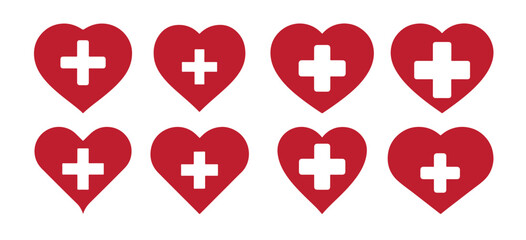 medical plus sign silhouette vector illustration