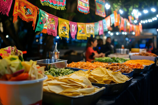 Generative AI close up of traditional Mexican food meal dish yummy mockup presentation - Powered by Adobe