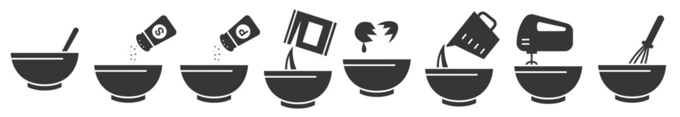 mixing bowl vector illustration