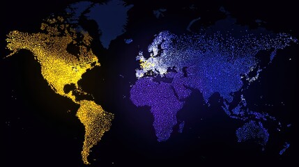 Global AI powered pandemic tracking map displaying data points