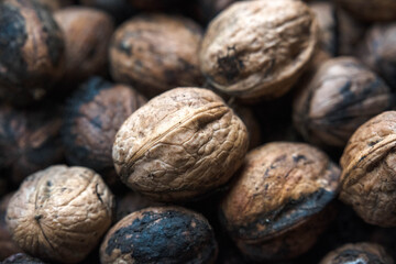 Walnuts, healthy food, autumn delicacy.
