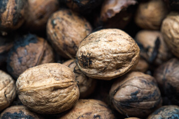 Walnuts, healthy food, autumn delicacy.
