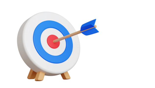 Target Set – Classic Bullseye and Modern Arrow Variations Isolated on Transparent Background - Powered by Adobe
