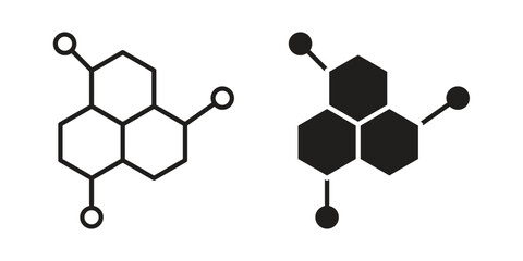 Fototapeta premium Hormones icon art in black and white