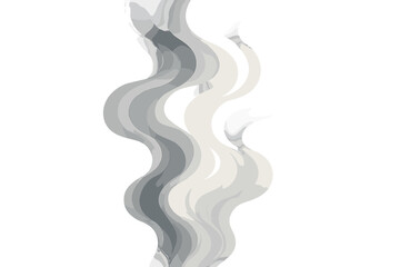 Soft swirling curves transitions vector artistry gradient gray smoke smoky fluid illustration