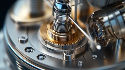 Detailed hardware component showing intricate futuristic design