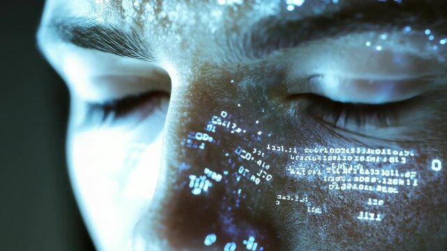 The concept revolves around projection a futuristic male face utilizing advanced coding techniques, ultimately painting a vivid scifi picture that embodies our creative interpretations of the future