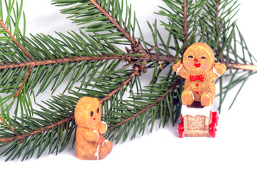 Christmas landscape with gifts and snow. Merry christmas and happy new year . Christmas celebration holiday background