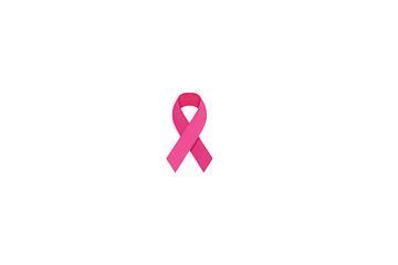 Pink Ribbon On Black Background