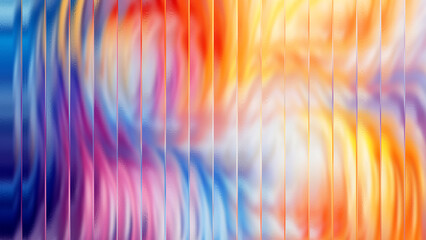 Glass gradient of pink yellow blue red colors