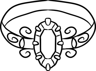 Hand Drawn Ring Illustration