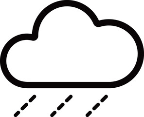 モノクロの雨マーク　雨が降るベクターイラスト素材