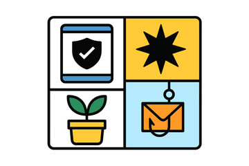 Online security, data protection, phishing attacks, and digital growth concepts