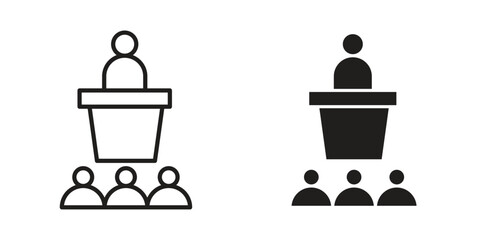 Lecture icon art in black and white