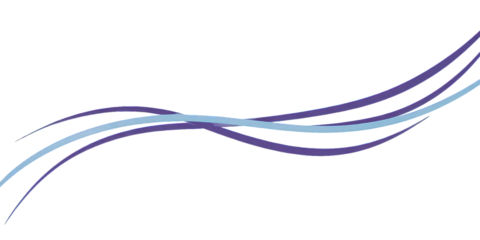 Abstract Purple And Light Blue Waves On Black Background