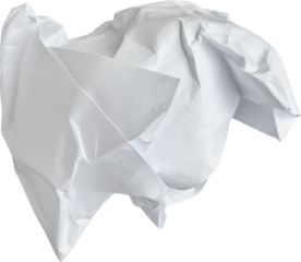 White torn crumpled paper ball texture