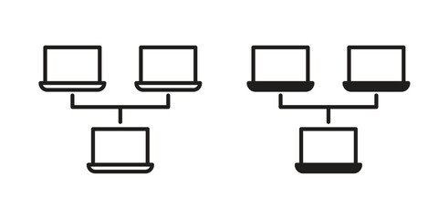 Local network icon art in black and white