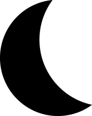 Black silhouette moon weather icon